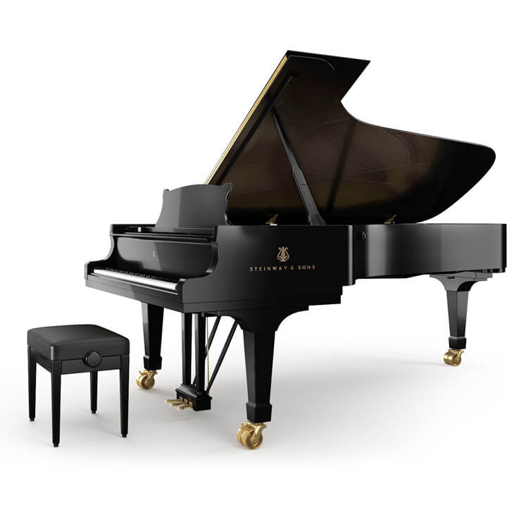 [Translate to French:] [Translate to Italian:] Steinway & Sons concert grand piano D-274 in black
