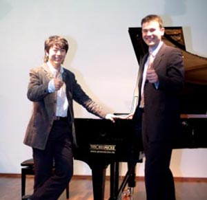 Pianist Lang Lang in Münster Lang Lang in der Steinway Galerie