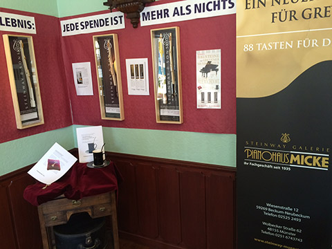 Spenden für einen Steinway Flügel Tastaturverkauf für Spenden zu einem neuen Steinway Flügel