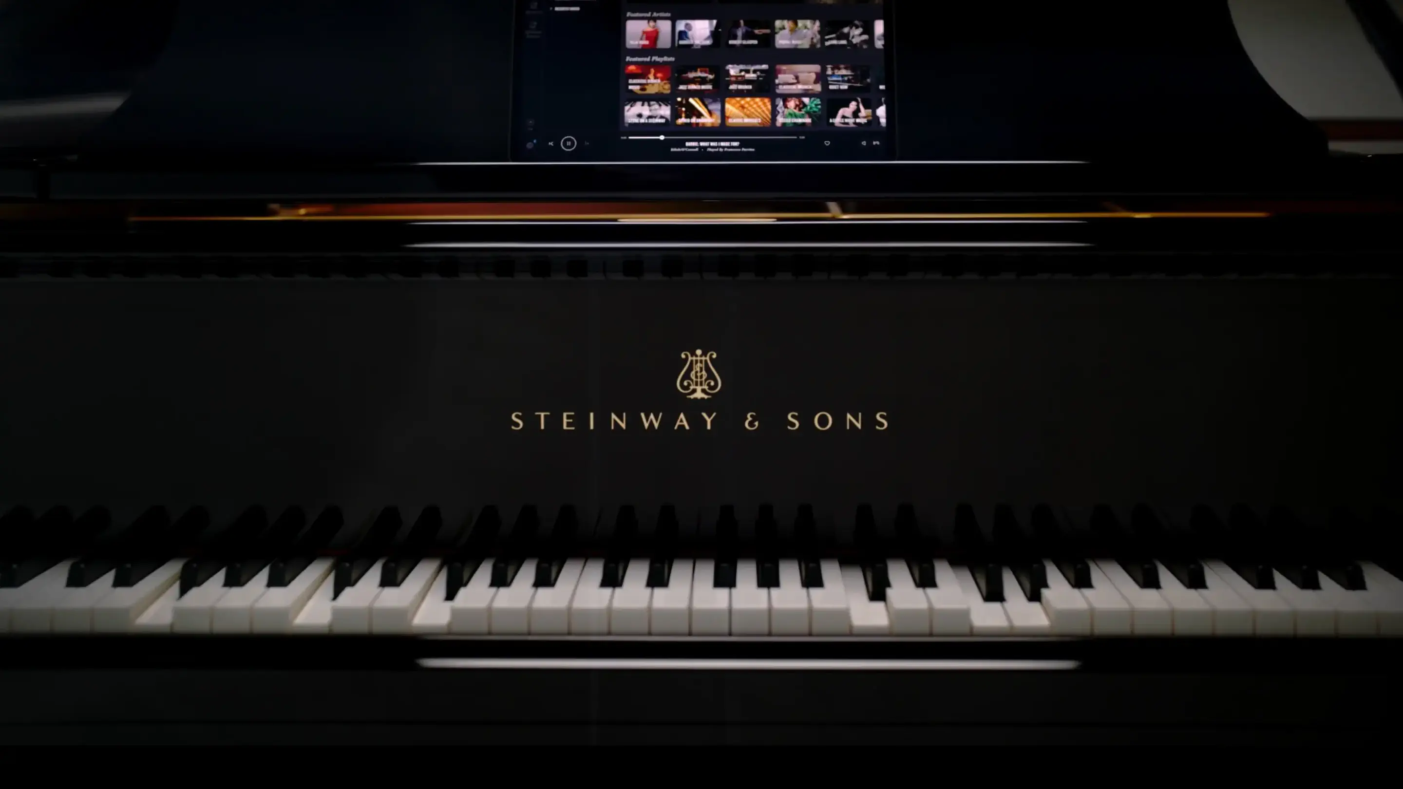 Still frame of Steinway Spirio in action