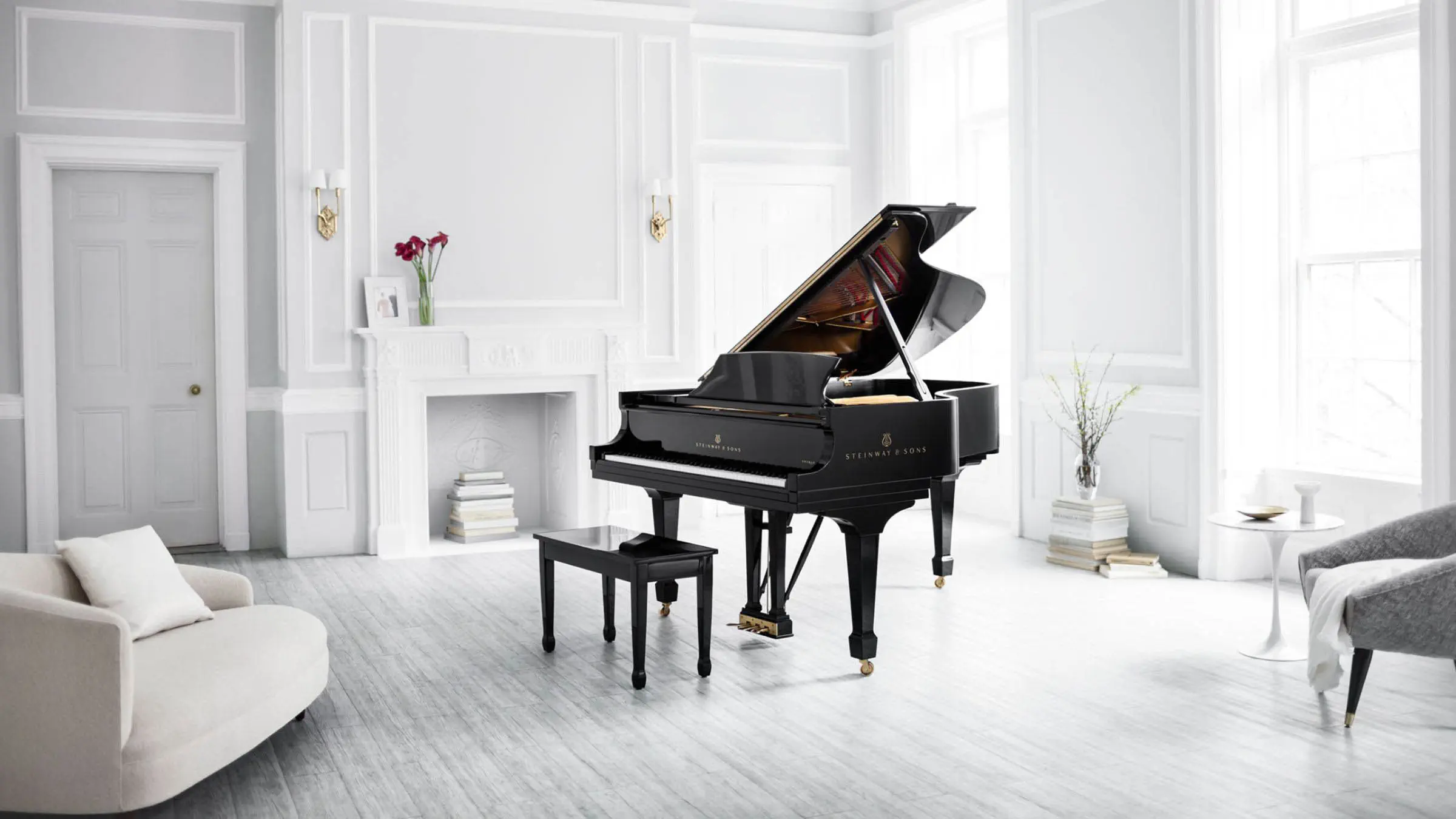 Steinway Salonflügel B-211 im Wohnzimmer