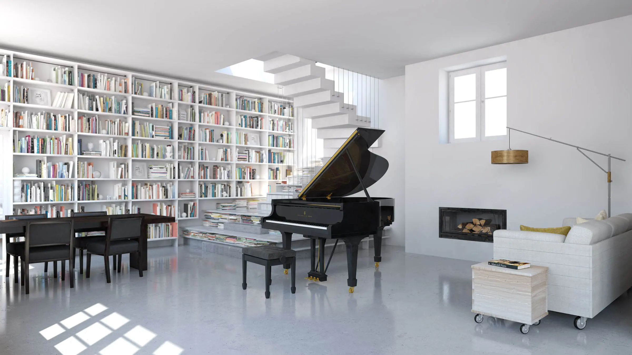 Großer Steinway Stutzflügel O-180
